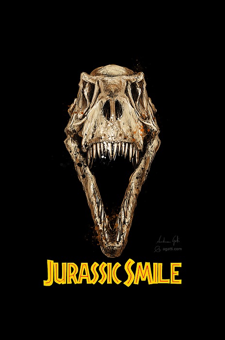 Jurassic Smile Yellow Digital Art