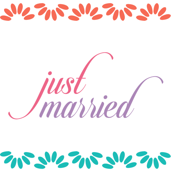 Just Married Calligraphy Typography With Florals Duvet Cover For Sale By Shawlin