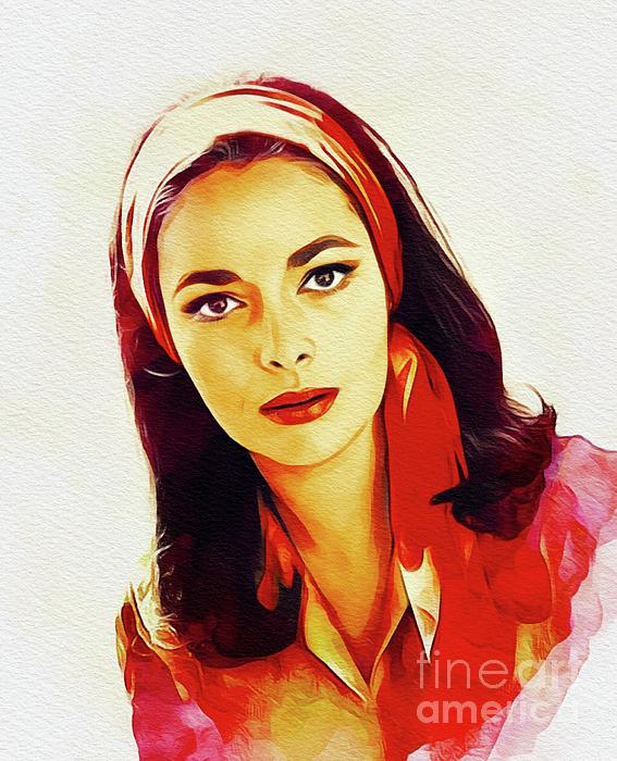 Karin Dor, Vintage Actress Greeting Card by Esoterica Art Agency