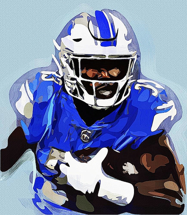 Kerryon Johnson - Lions RB T-Shirt by Bob Smerecki - Pixels