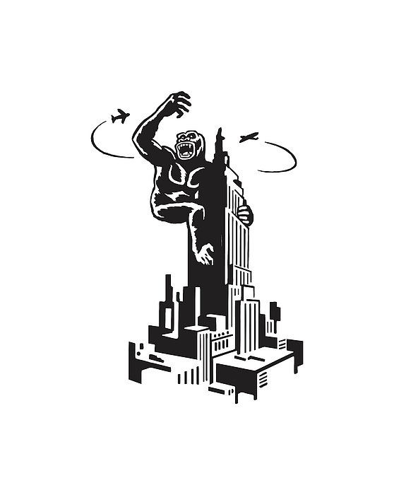 King Kong on Empire State Building Zip Pouch by CSA Images King Kong on Empire State Building Zip Pouch by CSA Images