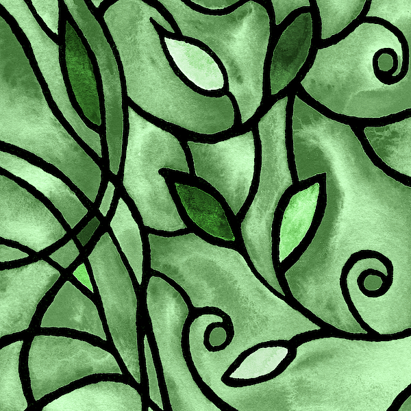 Irina Sztukowski - Leaves And Curves Art Nouveau Style X
