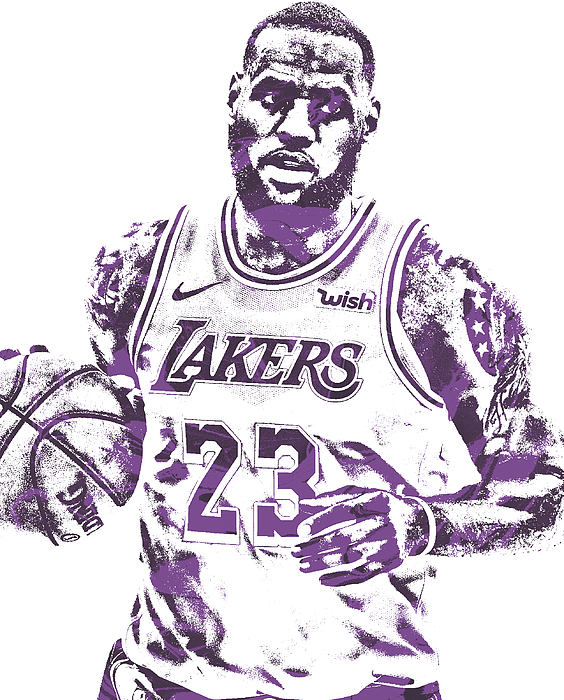 Cartoon Lebron James Coloring Pages Lakers for Kids