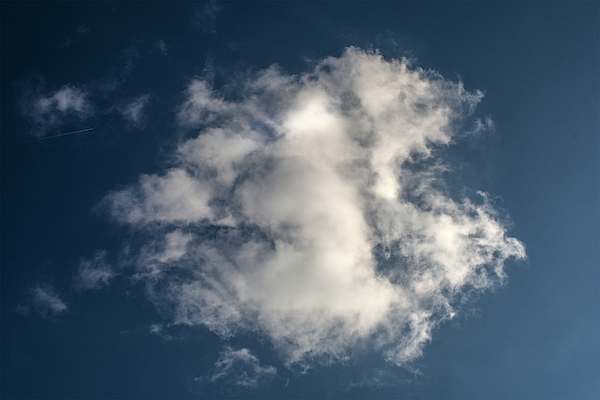 Blue sky and clouds Duffle Bag by LebensART Photography