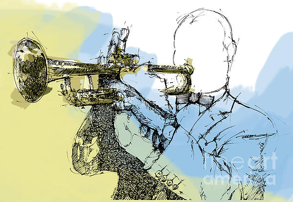 Louis Armstrong on stage T-Shirt by Drawspots Illustrations