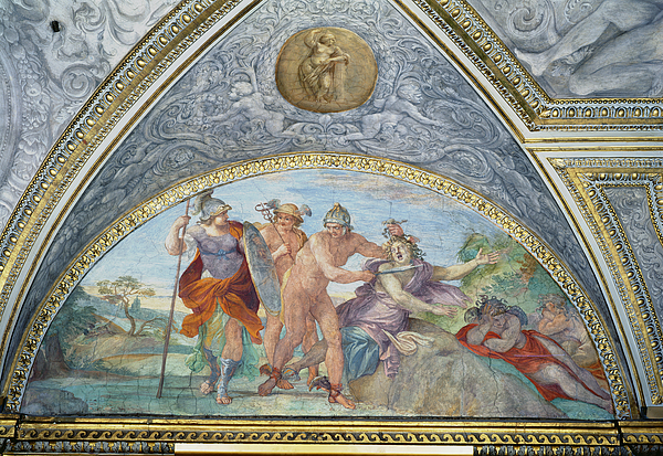 Lunette Depicting Perseus Slaying The Medusa From The camerino