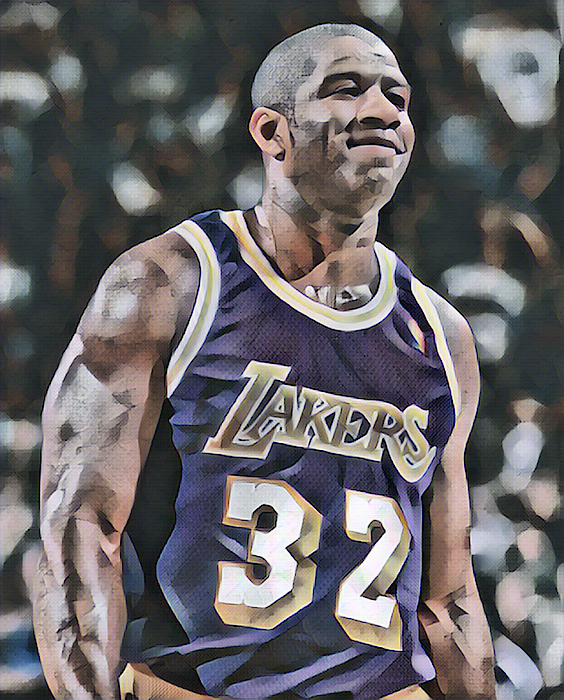 Los Angeles Lakers Magic Johnson Sports Illustrated Cover Wood Print by  Sports Illustrated - Sports Illustrated Covers