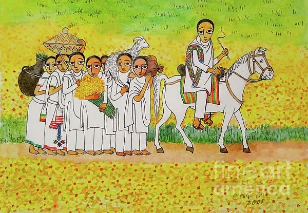 Ethiopian Cross Tote Bag : Red | Konjo Arts & Design