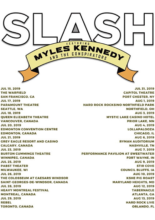 Metal Print Slash Feat Myles Kennedy Tour Dates 2019 Ak02 Digital Art by  Abang Kera - Fine Art America