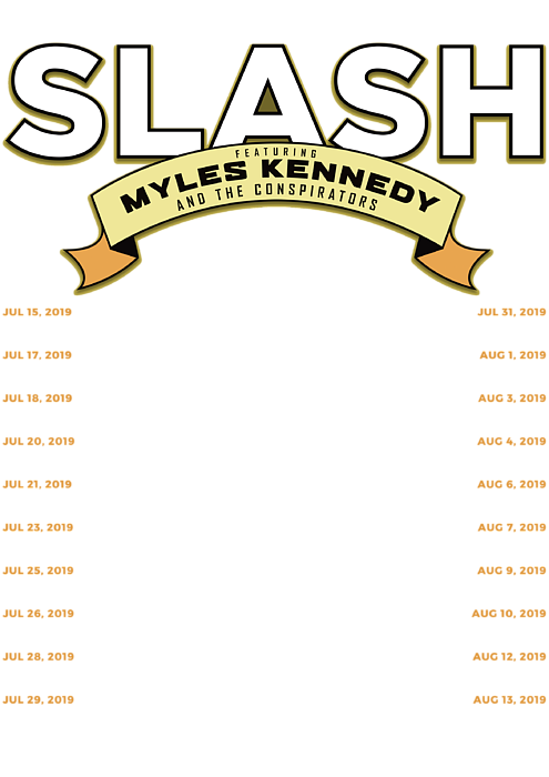 Metal Print Slash Feat Myles Kennedy Tour Dates 2019 T-Shirt by Abang Kera  - Pixels