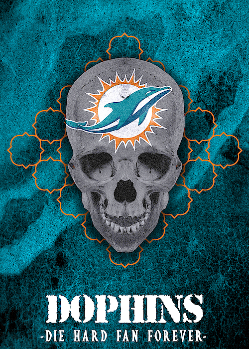 Miami Dolphins Monster Art by William Ng