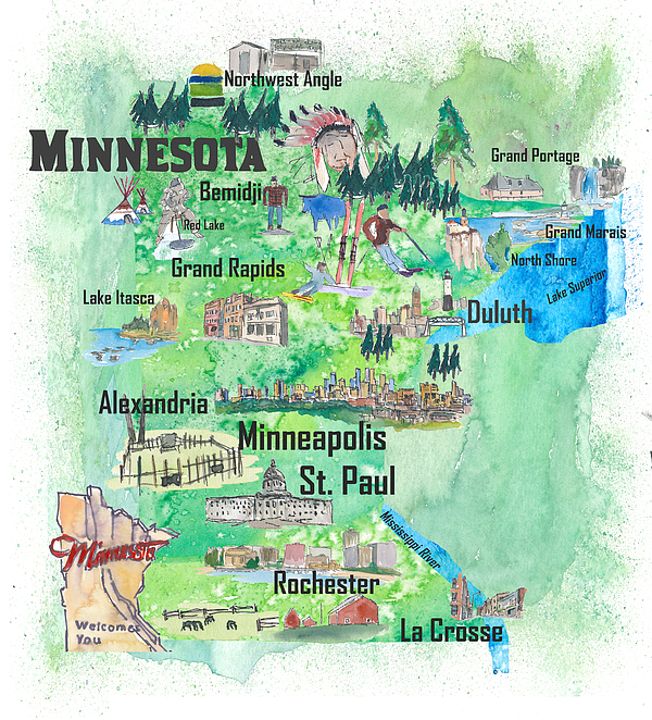 https://images.fineartamerica.com/images/artworkimages/medium/2/minnesota-usa-state-illustrated-travel-poster-favorite-tourist-map-m-bleichner.jpg