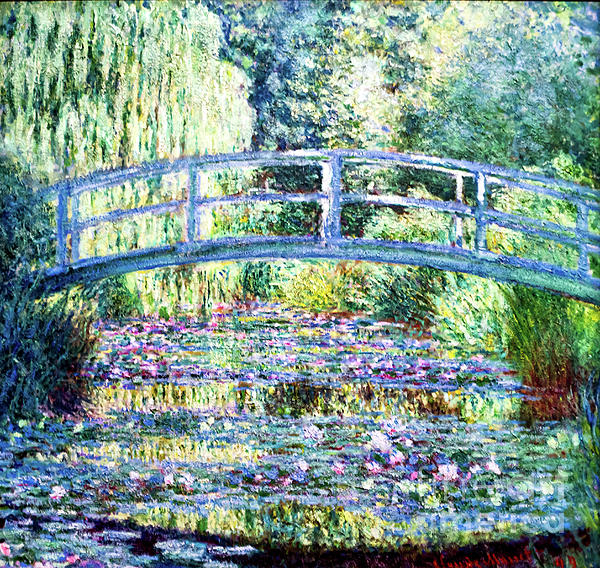 Masterpiece Painting Shoulder Bag(Claude Monet-Water Lilies
