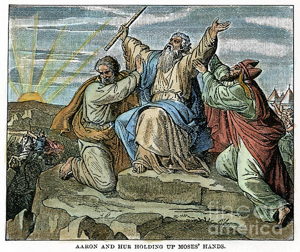 Moses and the Amalekites Greeting Card by Granger