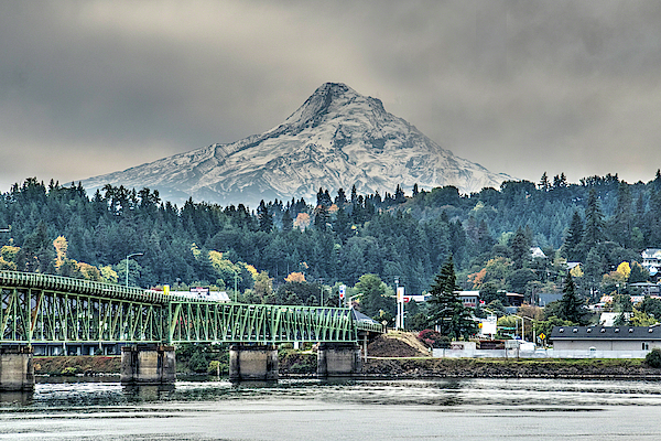 Mount Hood From The Columbia River Photograph