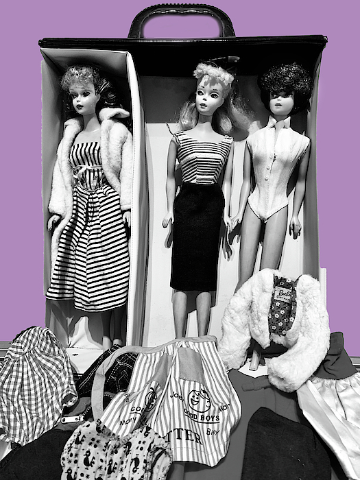 Vintage Barbie Doll Case Fleece Blanket by Marilyn Hunt - Pixels