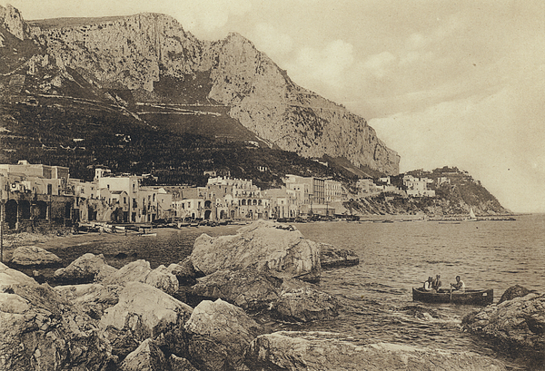 Naples: Capri, Marina Grande Duvet Cover by Italian Photographer -  Bridgeman Prints