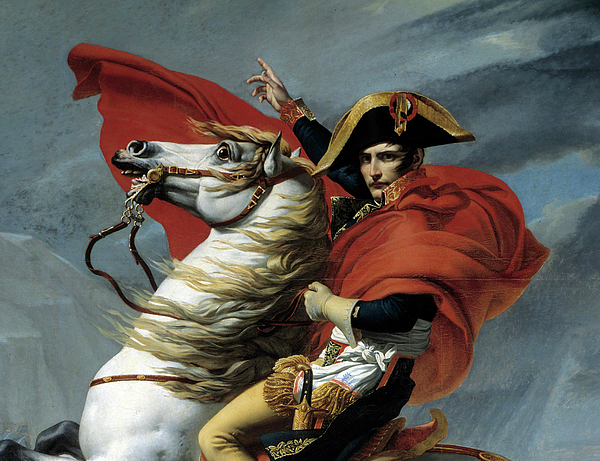 Napoleon Bonaparte Crossing the Alps With His Army White Horse Equestrian  by Jacques-louis David Repro Matte Paper or Canvas FREE S/H in USA 