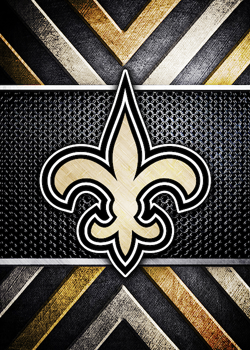 New Orleans Saints Logo Art Greeting Card by William Ng