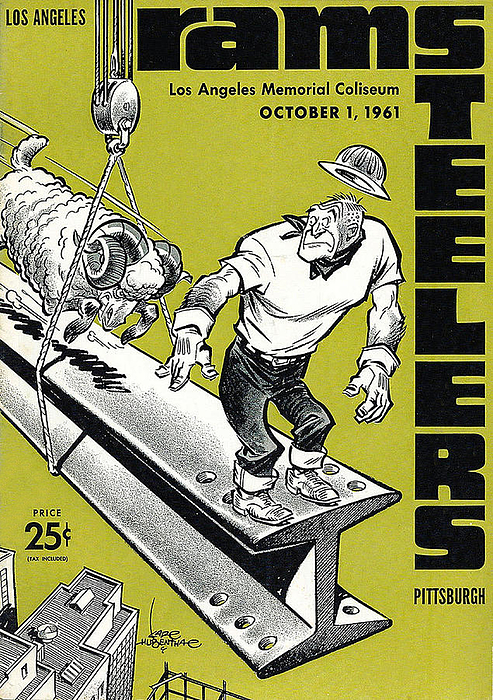 1962 A F L Oakland vs Denver Program Mixed Media by Jas Stem - Pixels