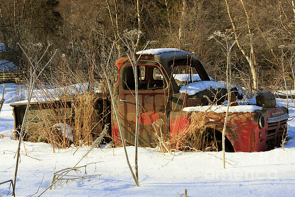 Old truck in winter snow in Hope Alaska Weekender Tote Bag by Louise  Heusinkveld - Fine Art America
