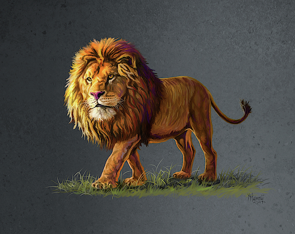 Panthera Leo Painting