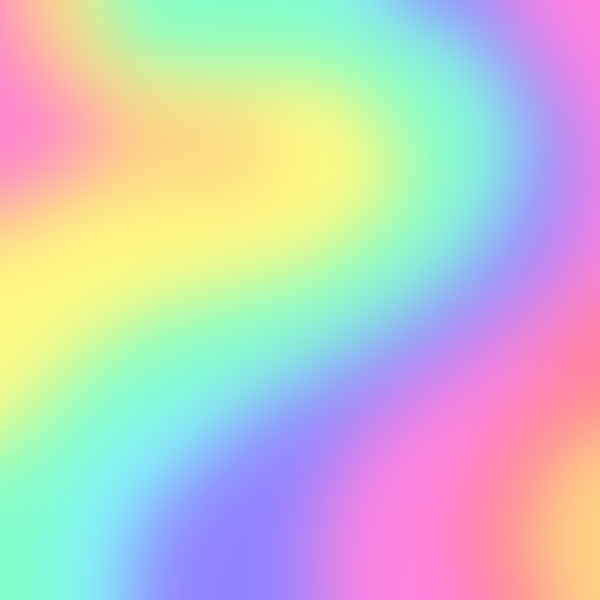 Pastel Curvy Rainbow Gradient Greeting Card by Kelsey Lovelle