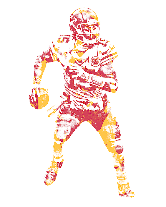 Patrick Mahomes Kansas City Chiefs Watercolor Strokes Pixel Art 1 T-Shirt  by Joe Hamilton - Fine Art America