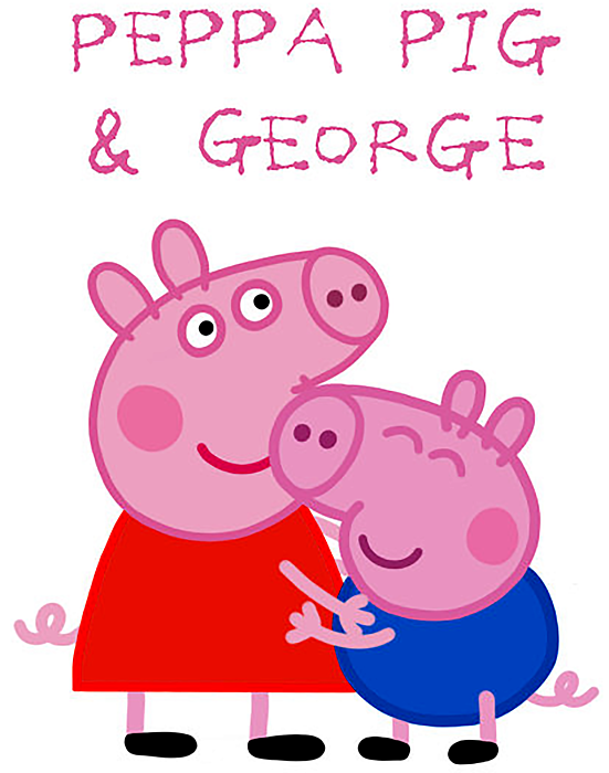 Peppa Pig and George Greeting Card by Smithkay