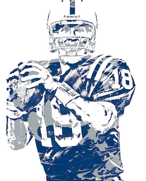 Peyton Manning Colts T-Shirt by Joe Hamilton - Pixels Merch