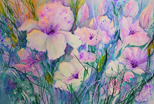 Sabina Von Arx - Spring Flower Medley pink and purple