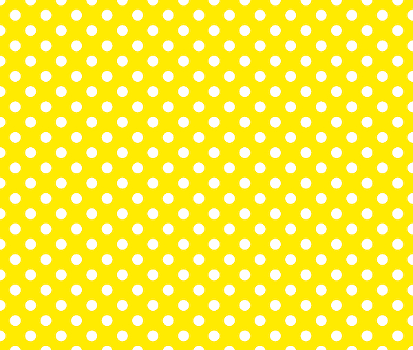 Polka Dot Yellow On White by Megan Miller