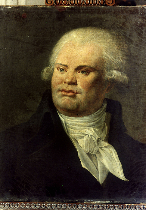 Portrait Of Georges Jacques Danton Greeting Card by French School