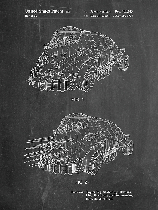 Pp605-chalkboard Batman And Robin Mr. Freeze Car Patent Poster Greeting  Card by Cole Borders