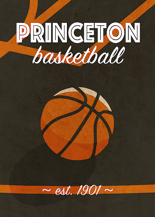 Design Turnpike - Princeton Basketball College Retro Vintage Poster University Series