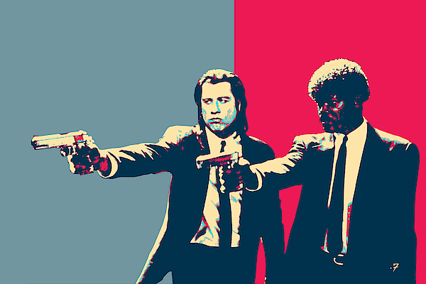 Pulp Fiction Revisited - Vincent Averbukh Merch Pixels - and Jules Serge Winnfield by Tapestry Vega