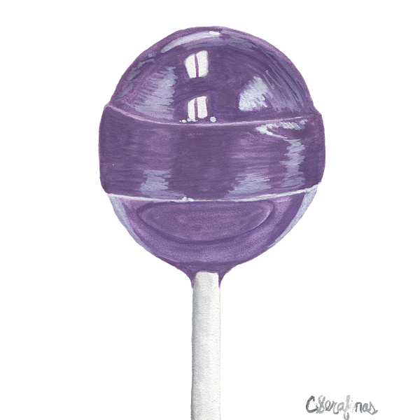 Purple Lollipop Greeting Card For Sale By Caroline Serafinas