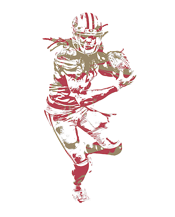 Fred Warner Football Paper Poster 49ers - Fred Warner - Posters and Art  Prints