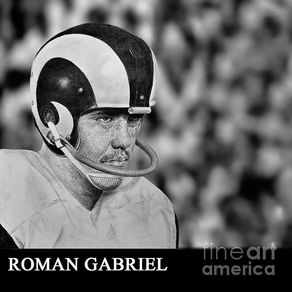 Roman Gabriel of the Los Angeles Rams Women's T-Shirt by Jim Fitzpatrick -  Fine Art America