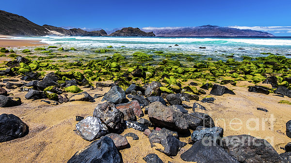 Salamansa beach, Sao Vincente, Cape Verde Tapestry for Sale by Lyl Dil Creations