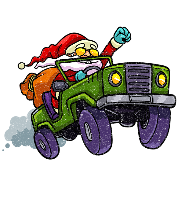 Santa Jeep Greeting Card for Sale by Carlos Ocon