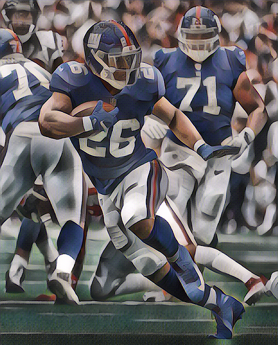 Saquon Barkley NEW YORK GIANTS PIXEL ART 2 Tapestry by Joe Hamilton - Fine  Art America