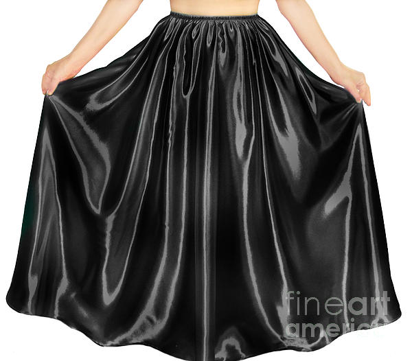 Black satin hotsell skirt queen