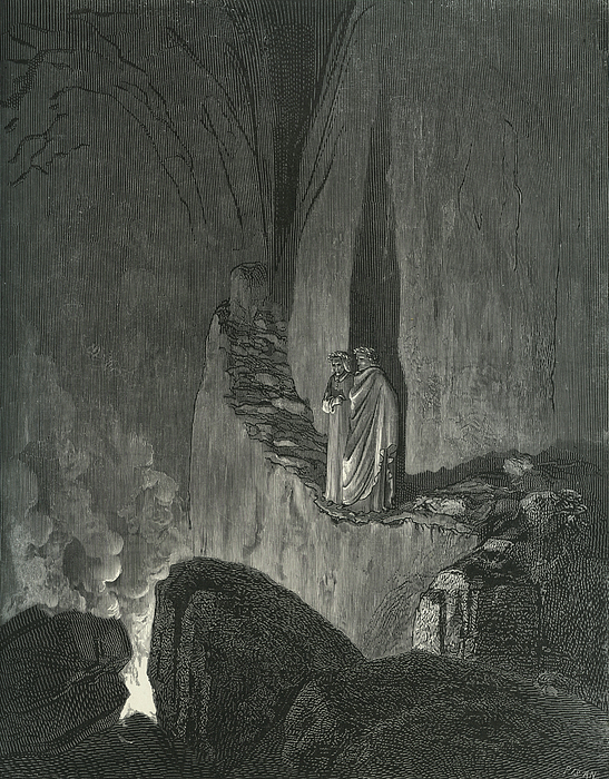 Illustration for Dante's Divine Comedy stock image