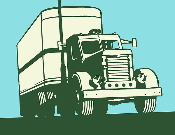 Semi-truck On A Highway iPhone Case by Andre Kudyusov 