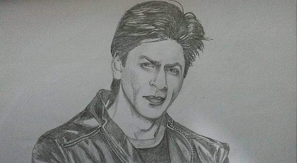 How to draw Shahrukh Khan easy charcoal pencil sketch || easy pencil sketch  - YouTube