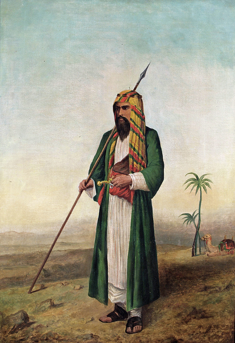 Sir Richard Burton In Arab Dress C.1853 Fleece Blanket by Borgo