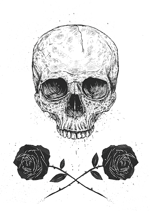 Skull N' Roses Tote Bag for Sale by Balazs Solti