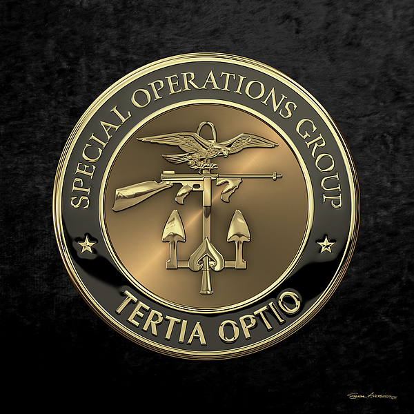 Special Operations Group - S O G Emblem over Black Velvet Jigsaw Puzzle