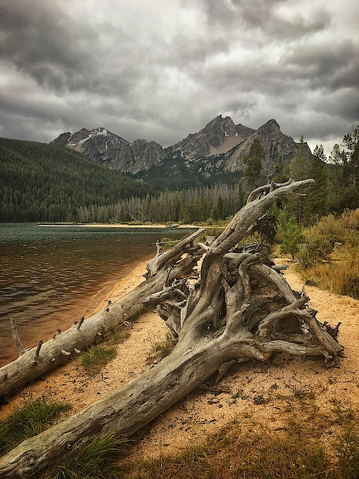 Alpine Lake Stanley Lake McGown Peak Jigsaw Puzzle by Art Sandi